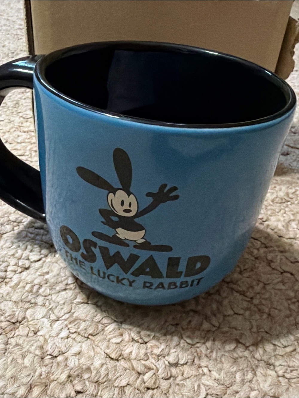 Disney Blue and Black Ceramic Coffee Mug with Logo